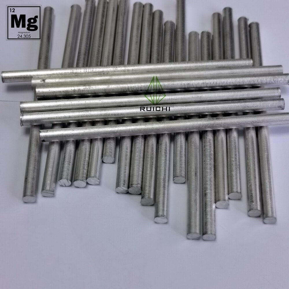 10 Stück Magnesium-Metallstäbe, 99,95 % rein, 7 mm Durchmesser x 152 mm Länge 