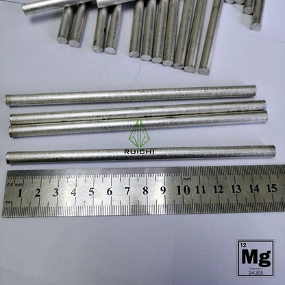 5 Stück Magnesiumstäbe, Magnesiummetallstäbe, 99,95 % rein, 7 mm Durchmesser x 152 mm Länge 