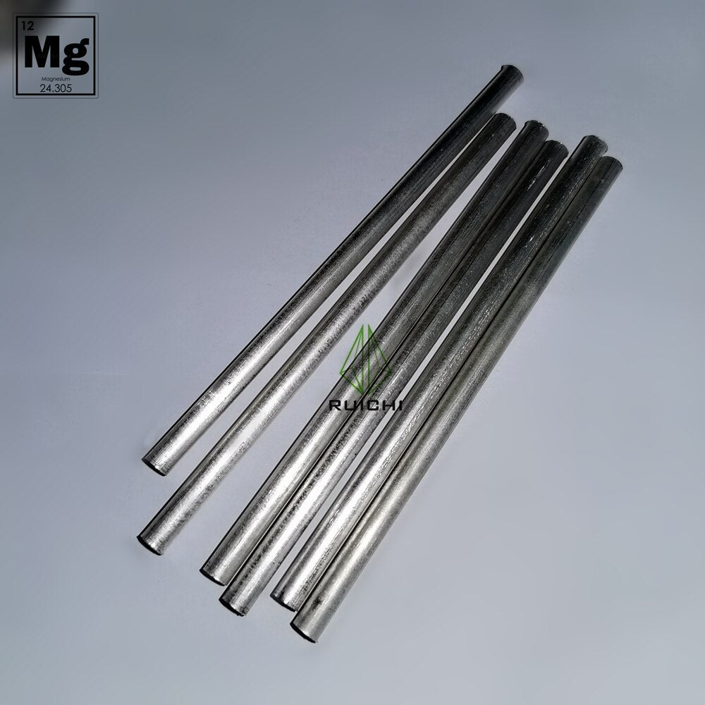 7mm Dia x 152mm Length 10.2g each Magnesium Metals Sticks 99.95% Pure Magnesium Rods