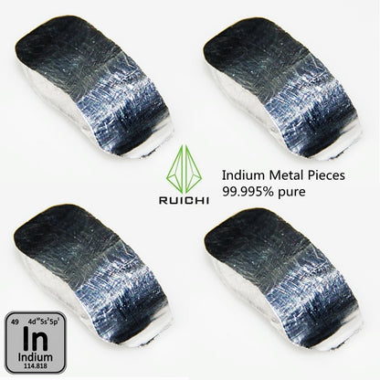 Indiummetall 20 Gramm, 99,995 % reiner Indiumbarrenblock