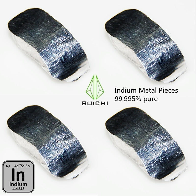 Indium Metal block 99.995% pure Element 49, Indium metal ingot