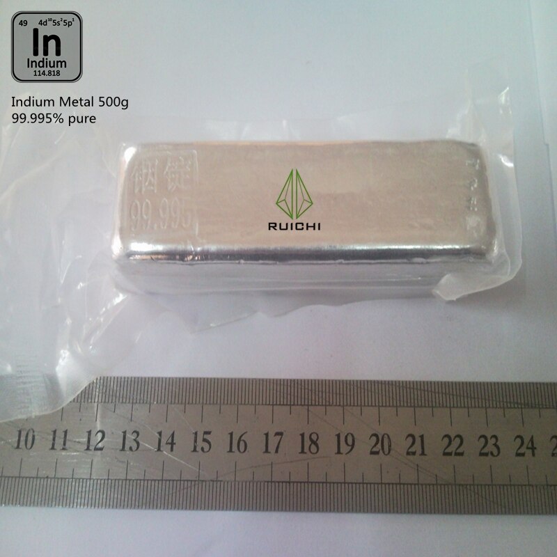 10 kg Indium-Metallbarren aus 99,995 % reinem Indium 