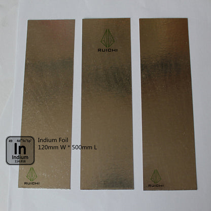 0.05mm Thickness Indium Foil Metal Sheet 99.995% Pure