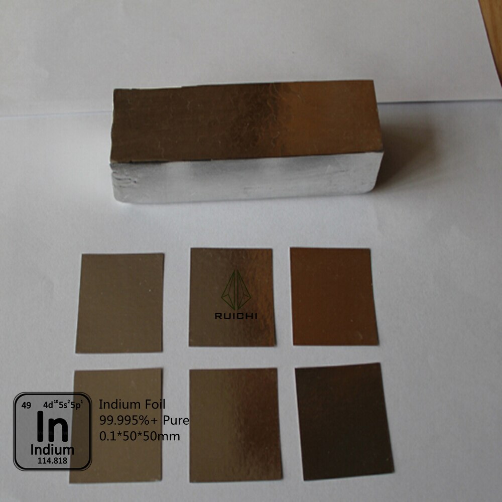 0,1 mm dickes Indiumfolien-Metallblech, 99,995 % rein